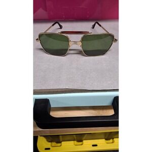 VINTAGE BEST COMPANY MOD GOLD MITROR GREEN LENS SUNGLASS